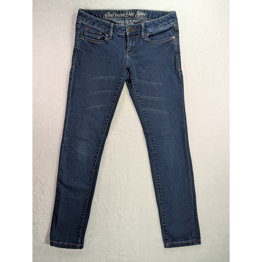 Y2K 2009 Converse Sheridan Low Rise Skinny Jeans Dark Wash 6